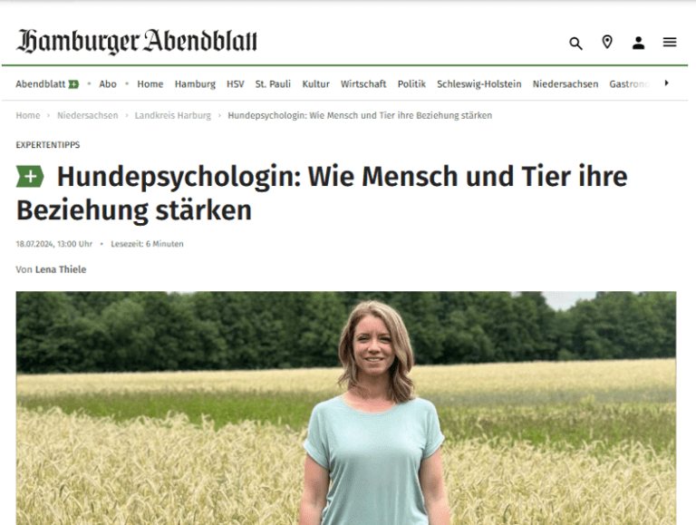 Interview: Hamburger Abendblatt | Hundepsychologin Interview: Hamburger Abendblatt